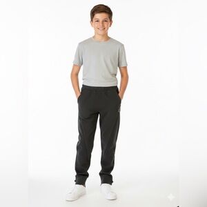Zara Youth Preteen Boy Grey Cuffed Joggers Pants Track Activewear Zipper Ankles